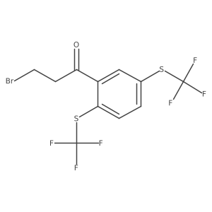1-(2,5-Bis(trifluoromethylthio)phenyl)-3-bromopropan-1-one结构式