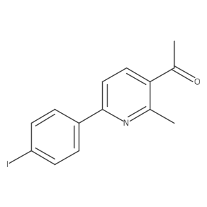 1-(6-(4-Iodophenyl)-2-methylpyridin-3-yl)ethanone结构式