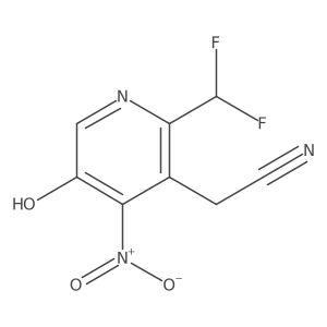 2-(Difluoromethyl)-5-hydroxy-4-nitropyridine-3-acetonitrile Structure