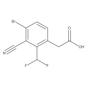 4-Bromo-3-cyano-2-(difluoromethyl)phenylacetic acid结构式