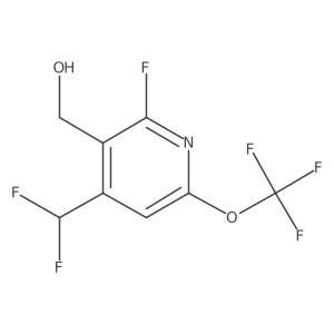 (4-(Difluoromethyl)-2-fluoro-6-(trifluoromethoxy)pyridin-3-yl)methanol结构式