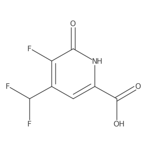 4-(Difluoromethyl)-5-fluoro-6-hydroxypicolinic acid结构式