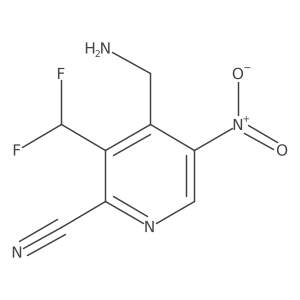 4-(Aminomethyl)-3-(difluoromethyl)-5-nitropicolinonitrile Structure