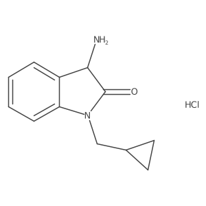 3-Amino-1-(cyclopropylmethyl)-1,3-dihydro-2H-indol-2-one hydrochloride结构式