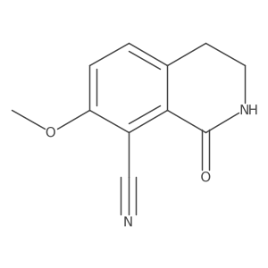 1,2,3,4-Tetrahydro-7-methoxy-1-oxo-8-isoquinolinecarbonitrile Structure