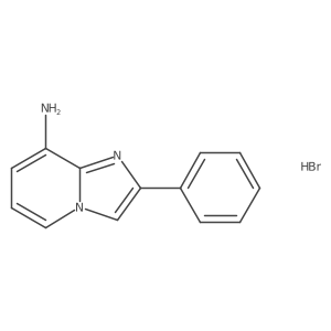 2-Phenylimidazo[1,2-a]pyridin-8-amine hydrobromide结构式