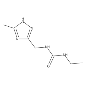 3-ethyl-1-[(3-methyl-1H-1,2,4-triazol-5-yl)methyl]urea结构式