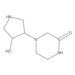 4-[(3R,4R)-4-hydroxypyrrolidin-3-yl]piperazin-2-one Structure