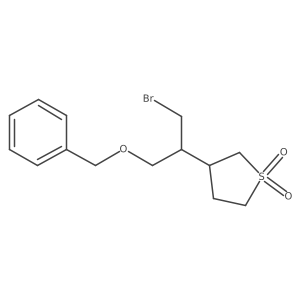 3-[1-(Benzyloxy)-3-bromopropan-2-yl]-1lambda6-thiolane-1,1-dione结构式