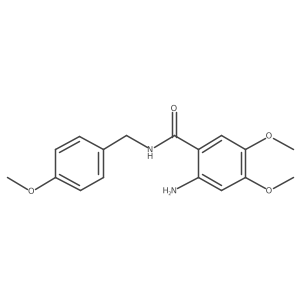 Benzamide, 2-amino-4,5-dimethoxy-N-[(4-methoxyphenyl)methyl]-结构式