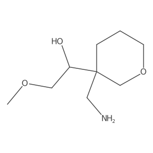 1-[3-(Aminomethyl)oxan-3-yl]-2-methoxyethan-1-ol Structure