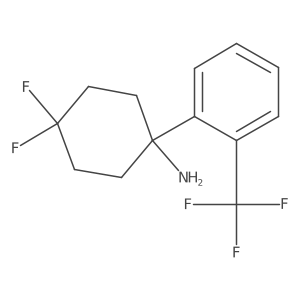 4,4-Difluoro-1-[2-(trifluoromethyl)phenyl]cyclohexan-1-amine Structure