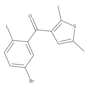 (5-Bromo-2-iodophenyl)(2,5-dimethylthiophen-3-yl)methanone结构式