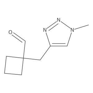 1-[(1-Methyl-1H-1,2,3-triazol-4-yl)methyl]cyclobutane-1-carbaldehyde Structure