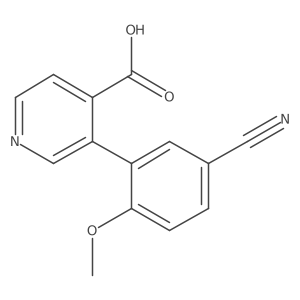 3-(5-Cyano-2-methoxyphenyl)-4-pyridinecarboxylic acid结构式