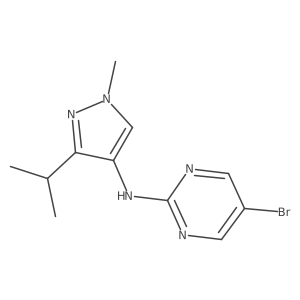 5-Bromo-N-(3-isopropyl-1-methyl-1h-pyrazol-4-yl)pyrimidin-2-amine Structure