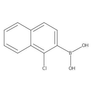 (1-Chloronaphthalen-2-yl)boronicacid结构式