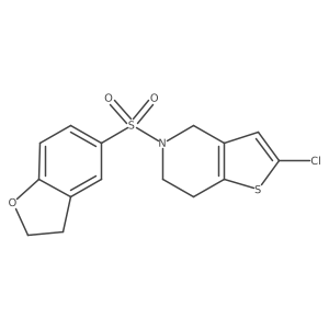 2-Chloro-5-((2,3-dihydrobenzofuran-5-yl)sulfonyl)-4,5,6,7-tetrahydrothieno[3,2-c]pyridine结构式
