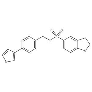 N-(4-(furan-3-yl)benzyl)-2,3-dihydrobenzofuran-5-sulfonamide结构式