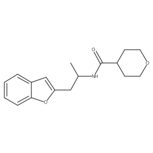 N-(1-(benzofuran-2-yl)propan-2-yl)tetrahydro-2H-pyran-4-carboxamide Structure