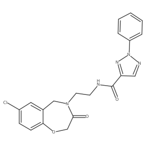 N-(2-(7-chloro-3-oxo-2,3-dihydrobenzo[f][1,4]oxazepin-4(5H)-yl)ethyl)-2-phenyl-2H-1,2,3-triazole-4-carboxamide结构式