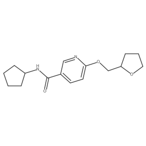 N-cyclopentyl-6-((tetrahydrofuran-2-yl)methoxy)nicotinamide Structure