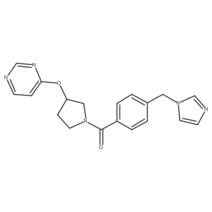 (4-((1H-imidazol-1-yl)methyl)phenyl)(3-(pyrimidin-4-yloxy)pyrrolidin-1-yl)methanone结构式