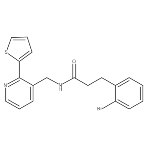 3-(2-bromophenyl)-N-((2-(thiophen-2-yl)pyridin-3-yl)methyl)propanamide Structure