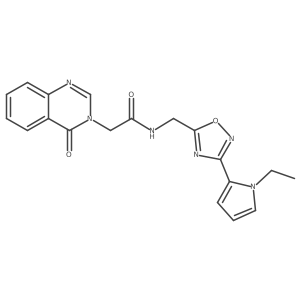 N-((3-(1-ethyl-1H-pyrrol-2-yl)-1,2,4-oxadiazol-5-yl)methyl)-2-(4-oxoquinazolin-3(4H)-yl)acetamide Structure