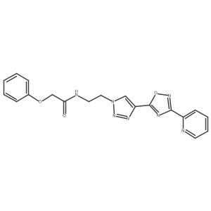 2-phenoxy-N-(2-(4-(3-(pyridin-2-yl)-1,2,4-oxadiazol-5-yl)-1H-1,2,3-triazol-1-yl)ethyl)acetamide结构式