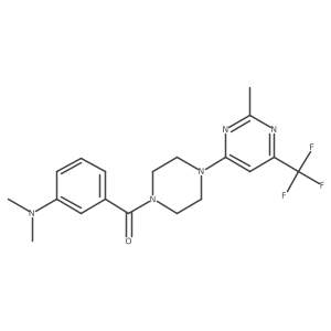 (3-(Dimethylamino)phenyl)(4-(2-methyl-6-(trifluoromethyl)pyrimidin-4-yl)piperazin-1-yl)methanone结构式