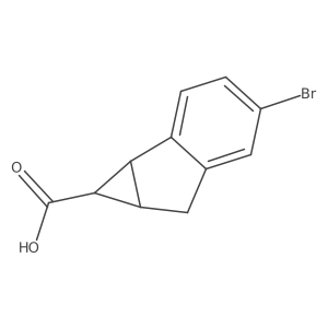 4-bromo-1H,1aH,6H,6aH-cyclopropa[a]indene-1-carboxylic acid结构式