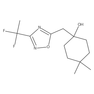 1-{[3-(1,1-Difluoroethyl)-1,2,4-oxadiazol-5-yl]methyl}-4,4-dimethylcyclohexan-1-ol Structure