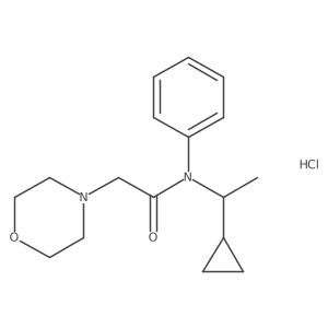 N-(1-cyclopropylethyl)-2-(morpholin-4-yl)-N-phenylacetamide hydrochloride Structure