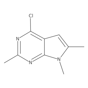 4-Chloro-2,6,7-trimethyl-7H-pyrrolo[2,3-D]pyrimidine结构式