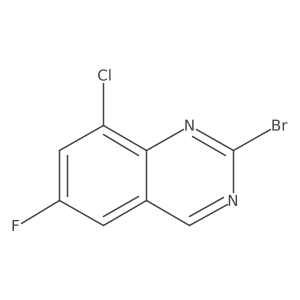 2-Bromo-8-chloro-6-fluoroquinazoline结构式
