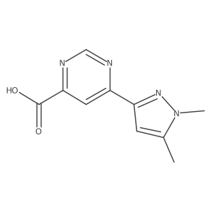 6-(1,5-dimethyl-1H-pyrazol-3-yl)pyrimidine-4-carboxylic acid Structure