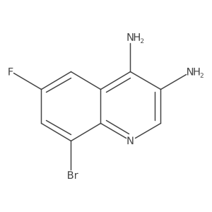 8-Bromo-6-fluoroquinoline-3,4-diamine结构式
