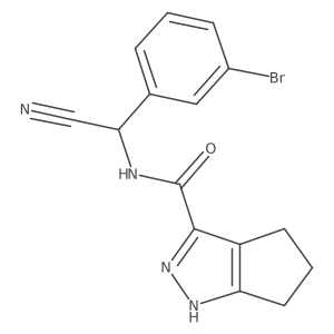 N-[(3-bromophenyl)(cyano)methyl]-1H,4H,5H,6H-cyclopenta[c]pyrazole-3-carboxamide Structure