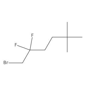 1-Bromo-2,2-difluoro-5,5-dimethylhexane结构式