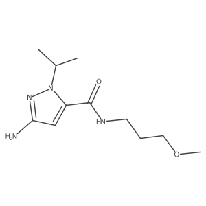 3-Amino-1-isopropyl-N-(3-methoxypropyl)-1H-pyrazole-5-carboxamide结构式