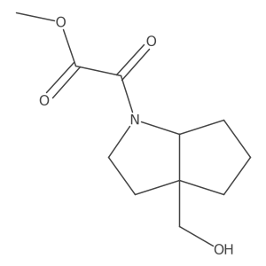 methyl 2-[(3aS,6aR)-3a-(hydroxymethyl)-octahydrocyclopenta[b]pyrrol-1-yl]-2-oxoacetate Structure