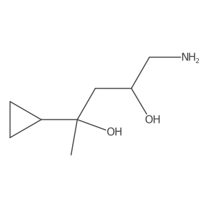 1-Amino-4-cyclopropylpentane-2,4-diol结构式
