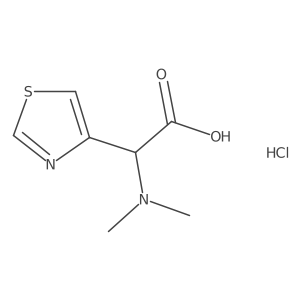2-(Dimethylamino)-2-(1,3-thiazol-4-yl)acetic acid hydrochloride结构式
