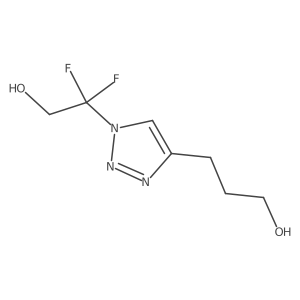 3-[1-(1,1-difluoro-2-hydroxyethyl)-1H-1,2,3-triazol-4-yl]propan-1-ol Structure