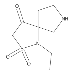 1-Ethyl-2lambda6-thia-1,7-diazaspiro[4.4]nonane-2,2,4-trione结构式