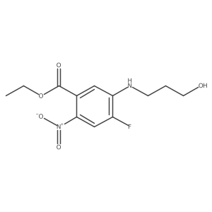 Ethyl 4-fluoro-5-[(3-hydroxypropyl)amino]-2-nitrobenzoate Structure