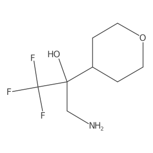 3-Amino-1,1,1-trifluoro-2-(oxan-4-yl)propan-2-ol结构式