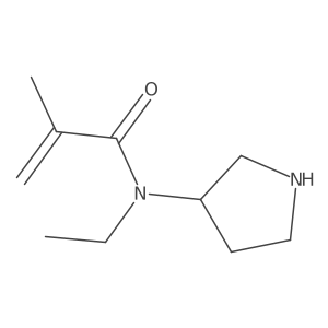 N-ethyl-2-methyl-N-(pyrrolidin-3-yl)prop-2-enamide结构式