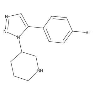 3-[5-(4-bromophenyl)-1H-1,2,3-triazol-1-yl]piperidine结构式